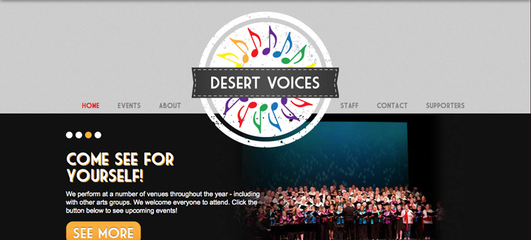 Desert Voices website screenshot
