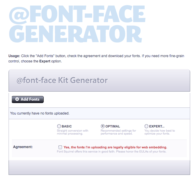 @font-face Generator