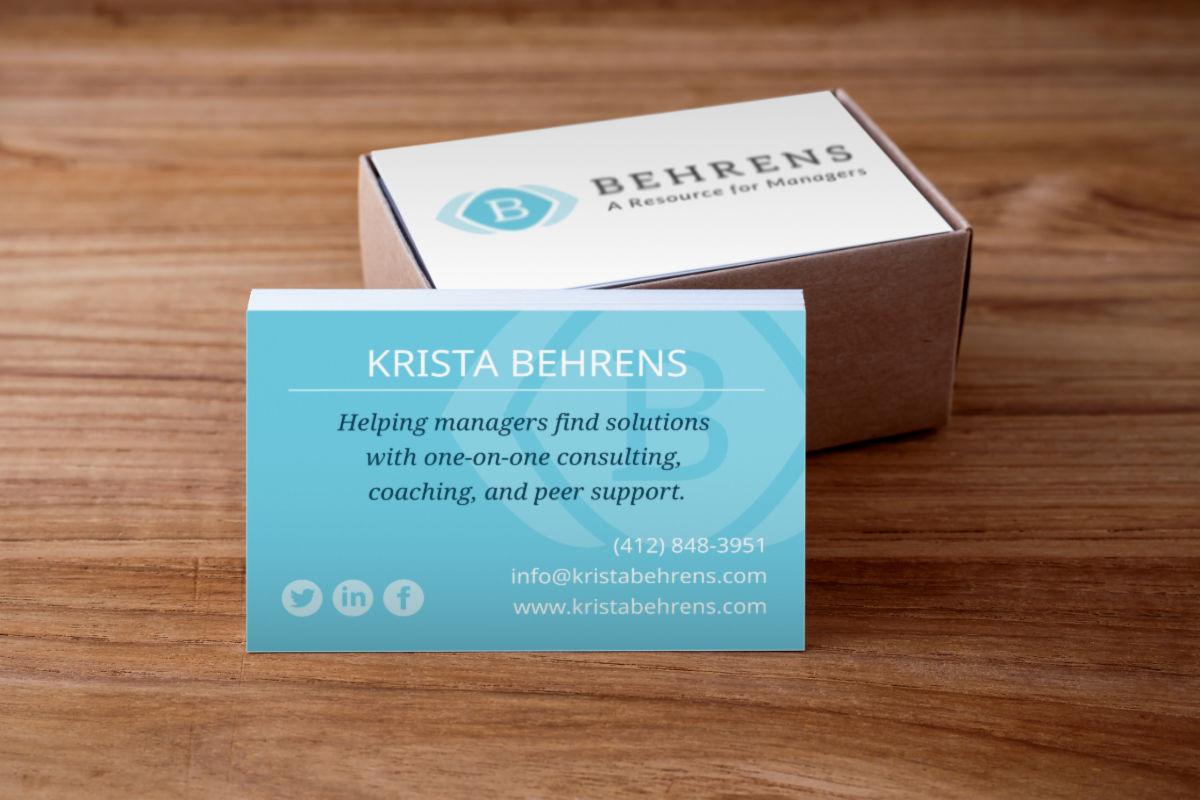 Krista Behrens business card mockup