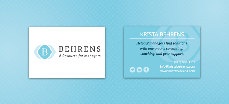Krista Behrens business card design