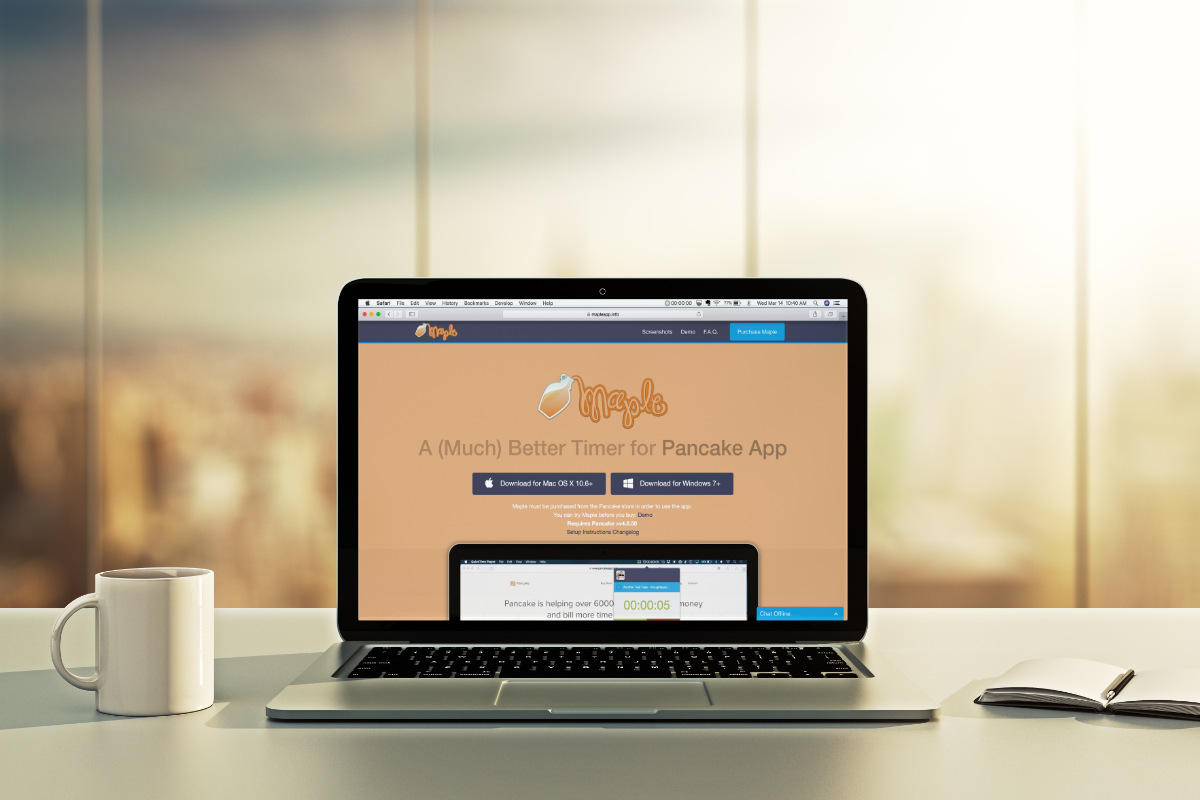 Maple App website preview