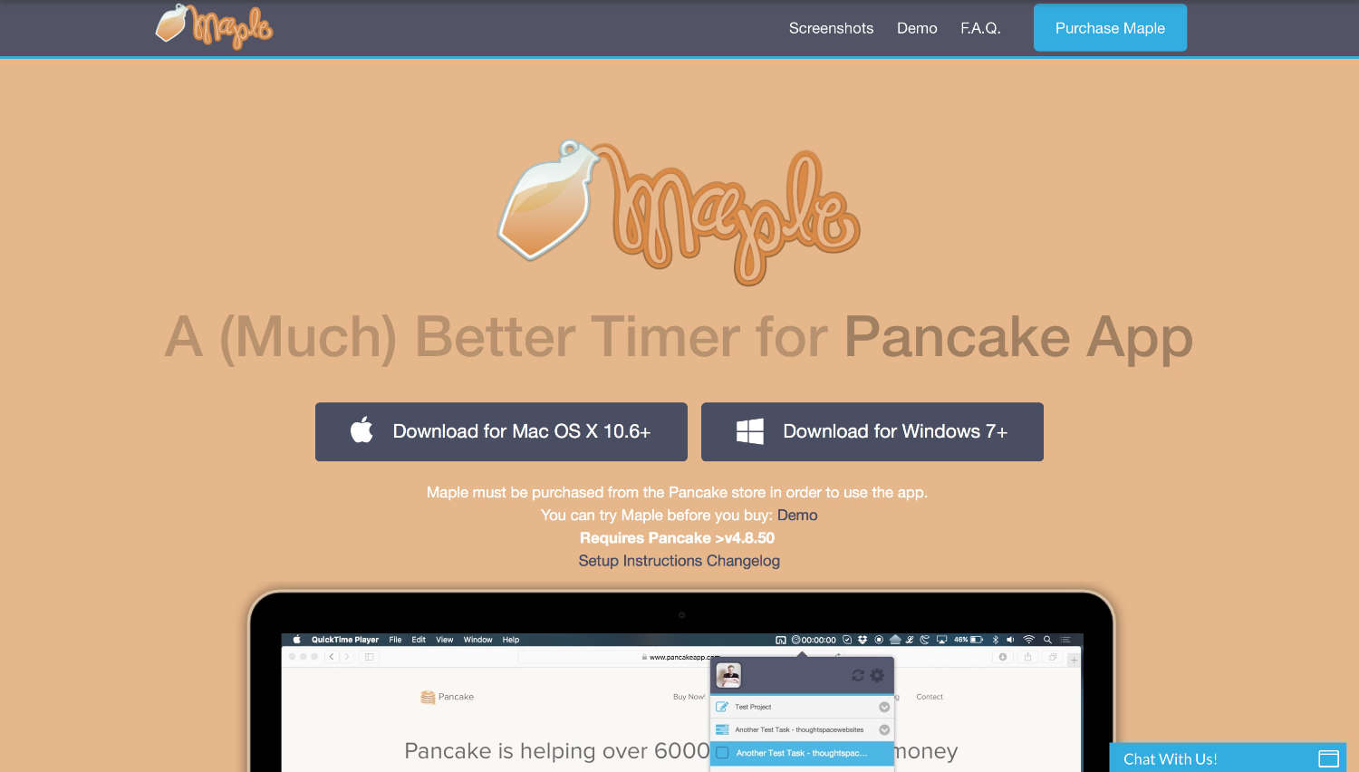 Maple App Website