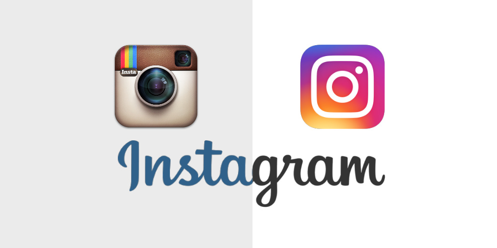 Instagram old logo vs. the new May 2016 logo