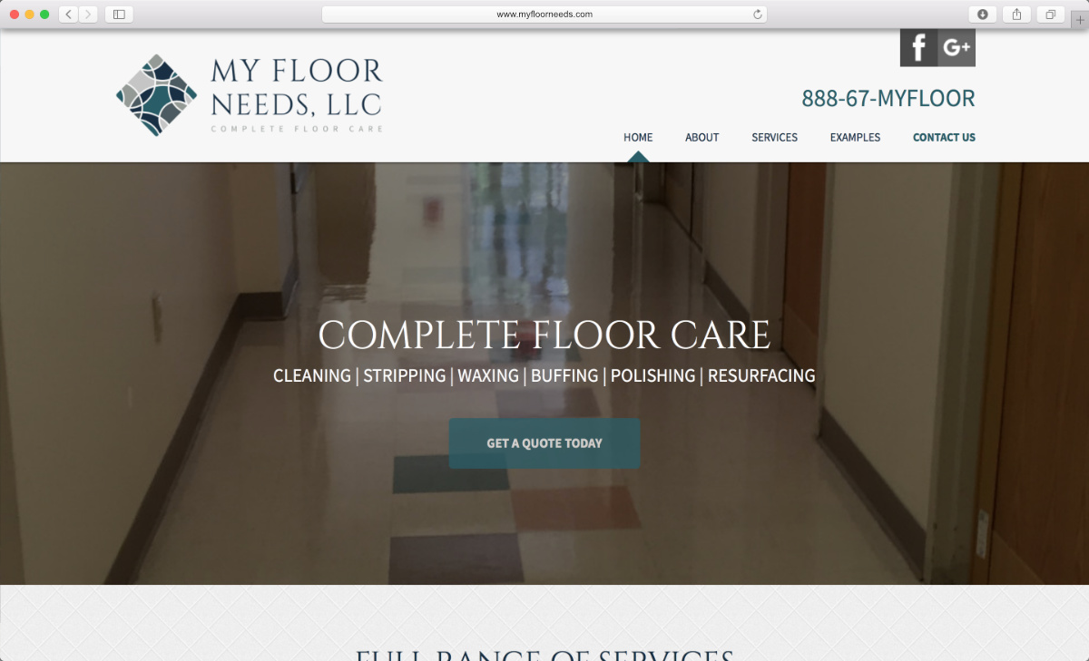 Previe of the new My Floor Needs website