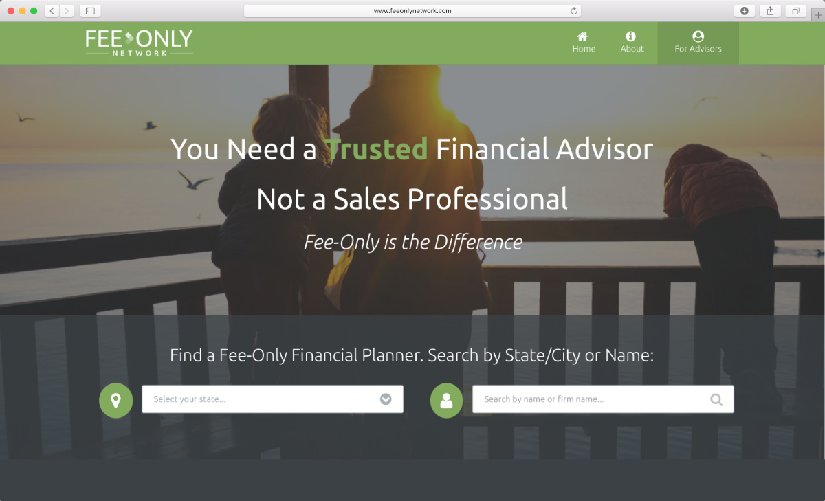 Preview of the new Fee-Only Network website